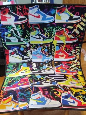 Colorful Sneaker Print Rug